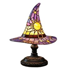 Buntglas Hexenhut Lampe LED