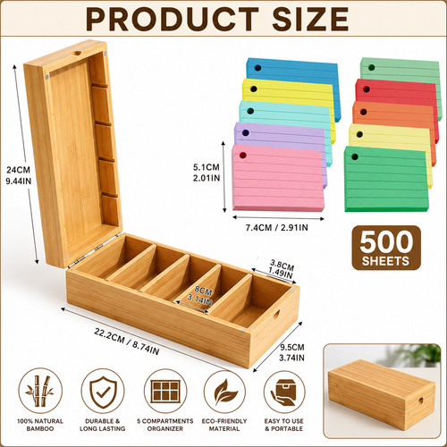 Karteikartenbox holz - holz, a8