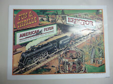 AMERICAN FLYER  ERECTOR  FUN & THRILLS  Original altes Blechschild 1990er Jahre