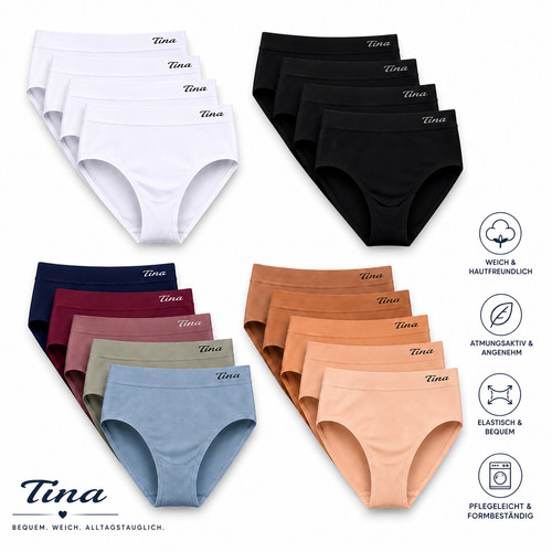 Tina damen slip - 1x, microfaser