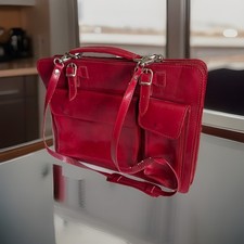 Tasche Aktentasche rot Leder