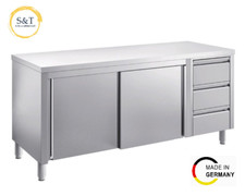 Arbeitsschrank mit Schubladen ALLE GRÖßEN Gastroschrank Edelstahlschrank Schrank