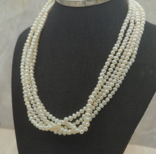 Perlenkette 14kt gelbgold - perlenkette,