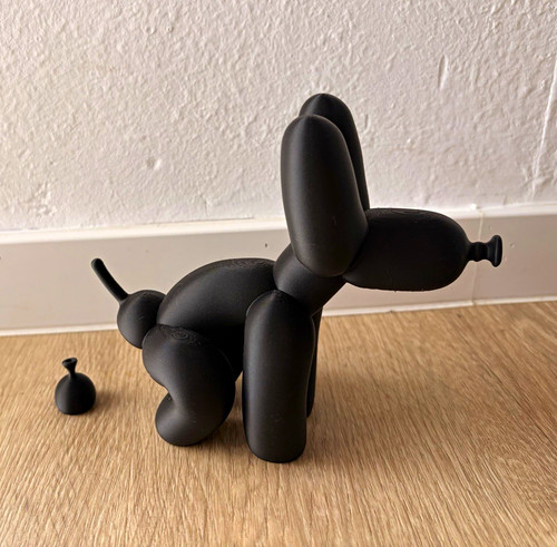 Schwarze dekofigur hund - schwarze, im