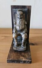 Spanische Ouro Artesania handgeschnitzte Buchstütze "Sancho Panza" aus Holz