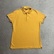 FENDI Roma Herren Poloshirt Polohemd Gr. 46 Logo Designer Polo T-Shirt 2120 Gelb