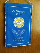 alter Wimpel 16*24 cm * DFV Fußball-Verband Erinnerung 30. Länderspiel Jun. *DDR
