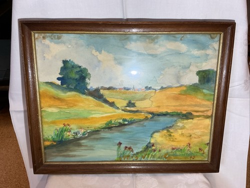 Landschaftsbild mit see - landschaftsbild,