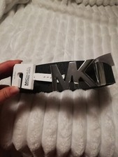 Michael Kors Gürtel Wendegürtel! für Damen 100% Neu Original Schwarz mit MK logo