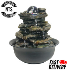 Indoor Wasserbrunnen mit LED & Farbkugel | Entspannende Wohndeko USB Powered