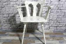 Armlehnenstuhl/Country Chair/Holzstuhl creme weiß 60er Vintage Shabby Chic
