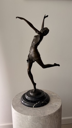 Art deco bronze tänzerin - art,