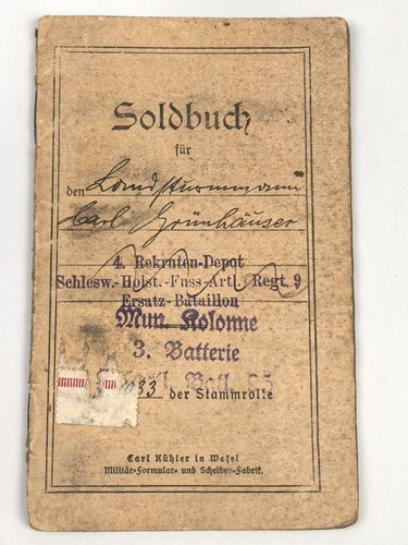 Preussen soldbuch eines - preussen,,