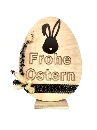 Schild osterei frohe ostern - osterei, "frohe