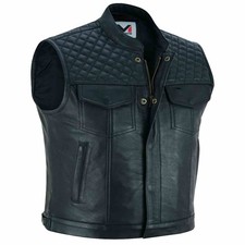 Herren Jeans Lederweste aus