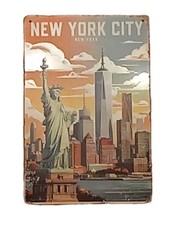 Deko Blechschild  "New York