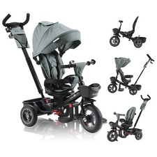 FableKids® Dreirad 5in1 Kinderdreirad Kinder Lenkstange Fahrrad Baby Kinderwagen