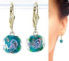 Murano Glas grün Ohrringe