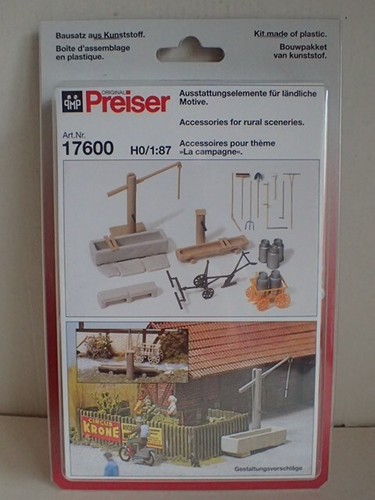 Preiser brunnen milchkarren - preiser,