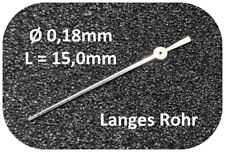 Sekundenzeiger 0,18mm Langes Rohr SILBER L= 15mm - center second hand - 18LR