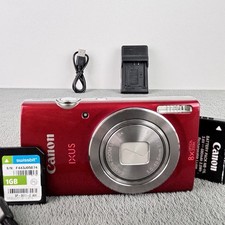 Canon IXUS 175 Red Digital Compact Camera Set 20 Megapixels 8x Optical Zoom