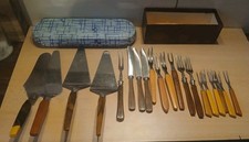 20 x DDR Besteck, Tortenheber mit Catalin, Kunststoff , Bakelitgriff ?