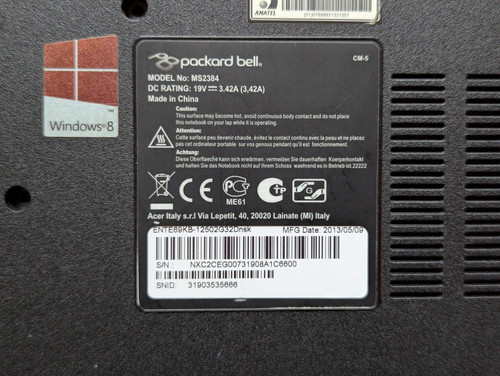 Packard bell easynote ms2384 - bell,