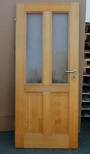 Zimmertür Tür Birke Holztür Massivholz mit Glas Auschnitt Sprossenfenster