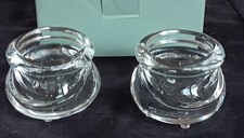 PartyLite 2 Teelichthalter Votivkerzenhalter "GLÄSERNER KESSEL-Paar" Vintage RAR