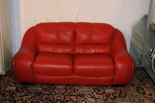Bretz rote ledercouch sofa - rote, ledercouch,