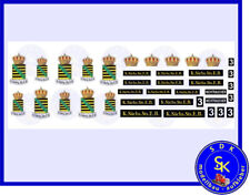 Königlich Sächsische Eisenbahn Wappen Aufkleber-Set Decals - Spur G - Gartenbahn