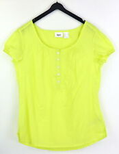 Neu Bluse mit kurzem Arm Gr. 36 Limone Damen Top Shirt Tunika Oberteil