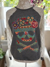 ?Teenager Mädchen Top/Pullover Von GEORGE, Gr.170/176 (15-16J.); Schädelkopf ?