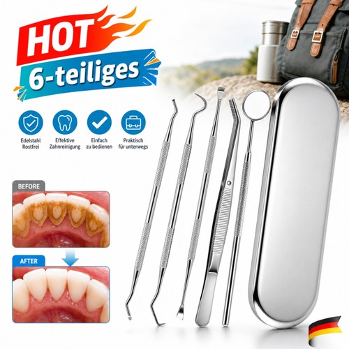 Edelstahl zahnreinigungsset - edelstahl,