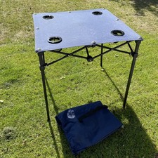 Camping Tisch Angeltisch Falttisch Klapptisch 75 X 75 X 75 mit 4 Getränkehaltern