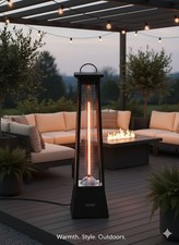 ROODZ Heizstrahler Terrasse, Infrarot Heizstrahler, 2000 Watt, 360° Wärmeabgabe