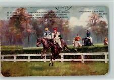 12083469 - Hindernisrennen - Milano Hippodromo 1906 Kuenstler AK Hindernisreiten