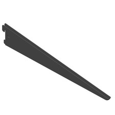 10201-00022= Single U-Träger mit Loch T 370 mm schwarz Classic 50 Element System