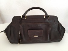 TOD'S Tasche Leder dunkelbraun 2 Tragehenkel