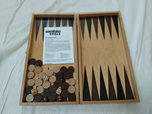 Backgammon reisespiel aus holz - reisespiel,