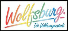 Souvenir Aufkleber - Wolfsburg die Volkswagenstadt - 13x6cm - Vintage 80er 90er