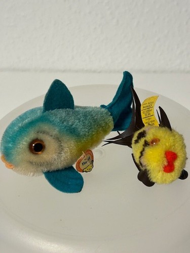 Steiff fisch flossy 12cm blau - flossy,