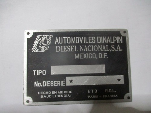 Typenschild renault alpine - typenschild,