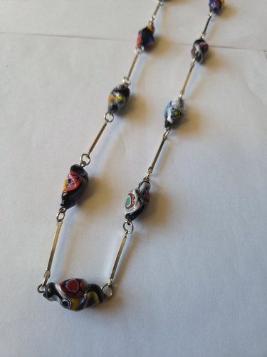 Vintage kette mit glasperlen - kette,