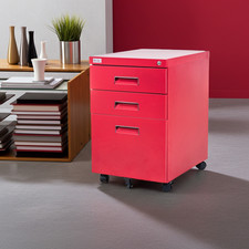 Rollcontainer PAUL Metall rot