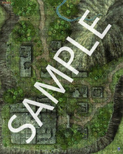 Pathfinder dry erase Flip-Mat Battle Map : Jungle Ruins Forest Wald Woodlands