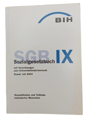 Bih sozialgesetzbuch sgb - sozialgesetzbuch, ix