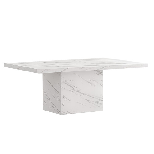 Esstisch marmoroptik 140x75x76 - marmoroptik,