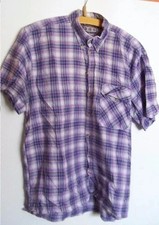 Lila kariertes Hemd - Gr. L - Marco Tasso