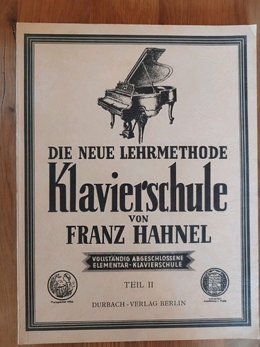 Klavierschule von franz hahnel - klavierschule,